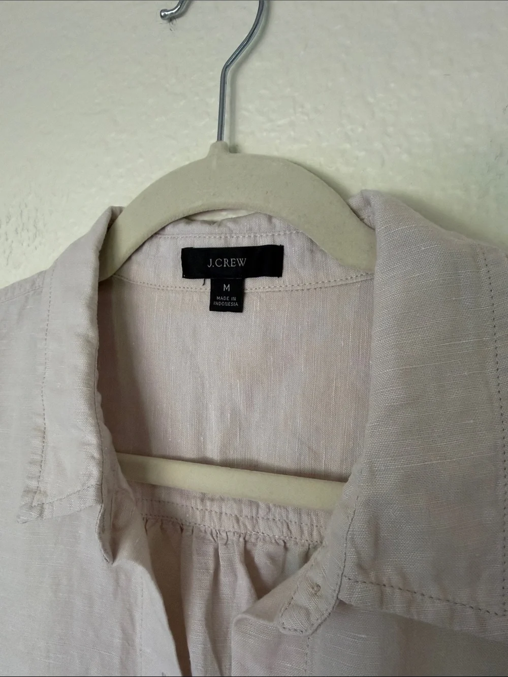 J.Crew Light Taupe Linen Shirt dress medium